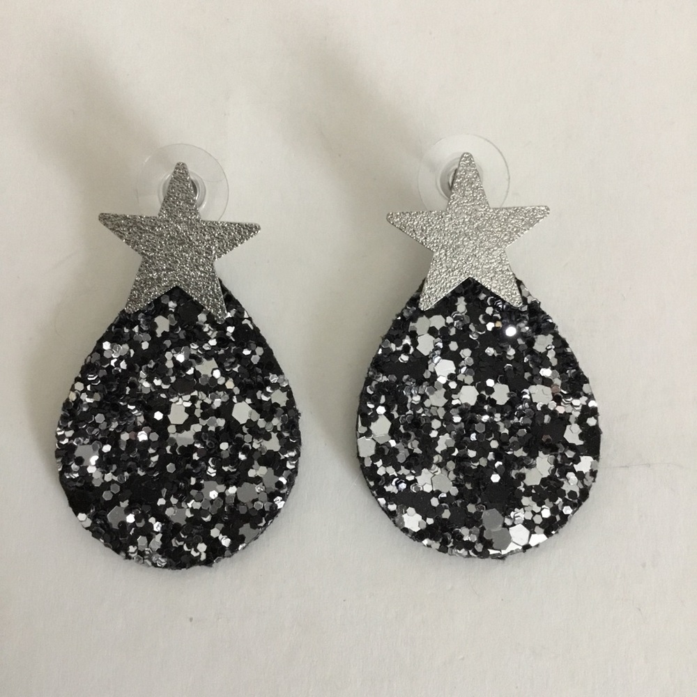 Star glitter earrings